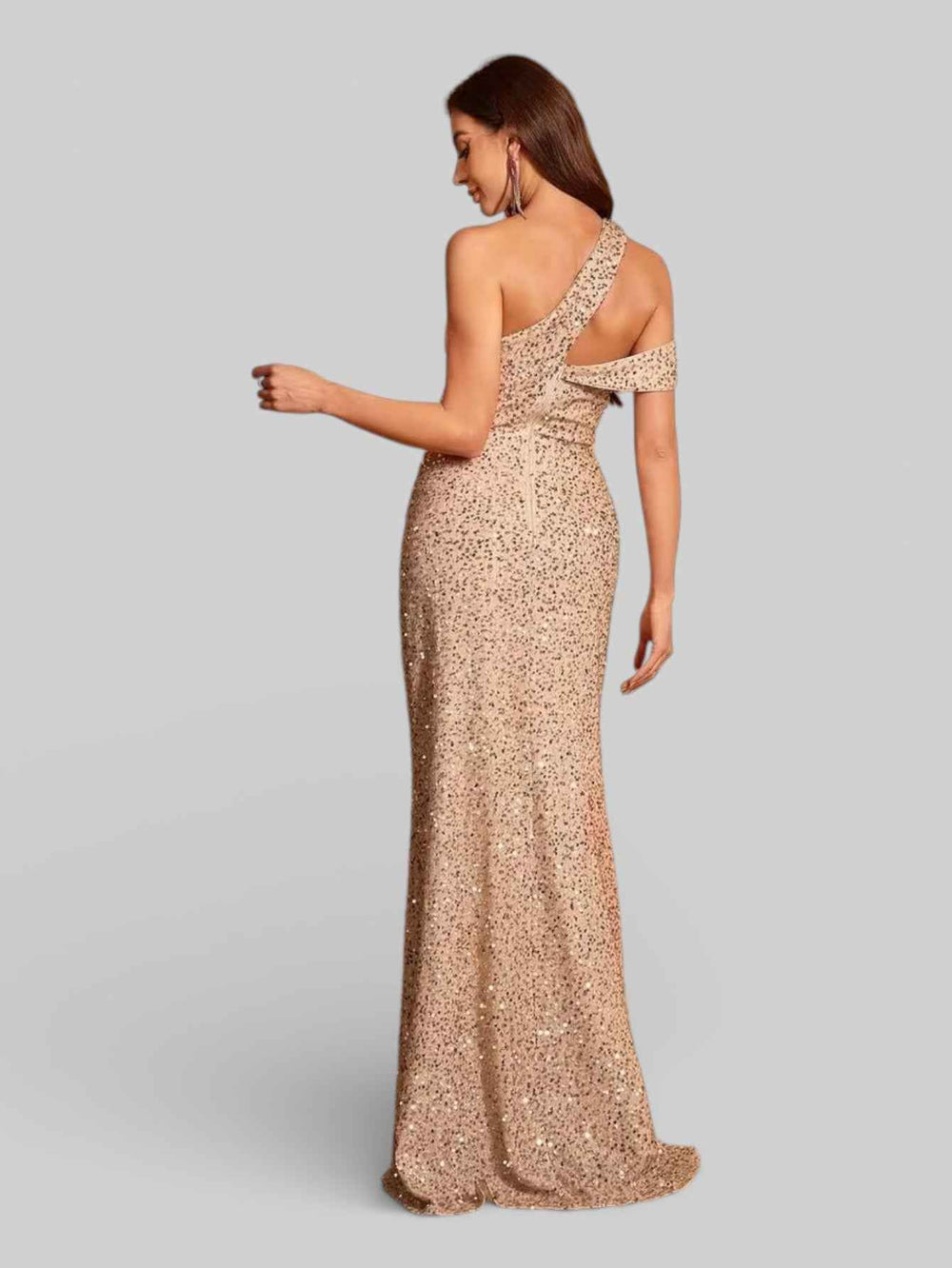 Vestido Longo de Festa Alça Única Paetê Heaven