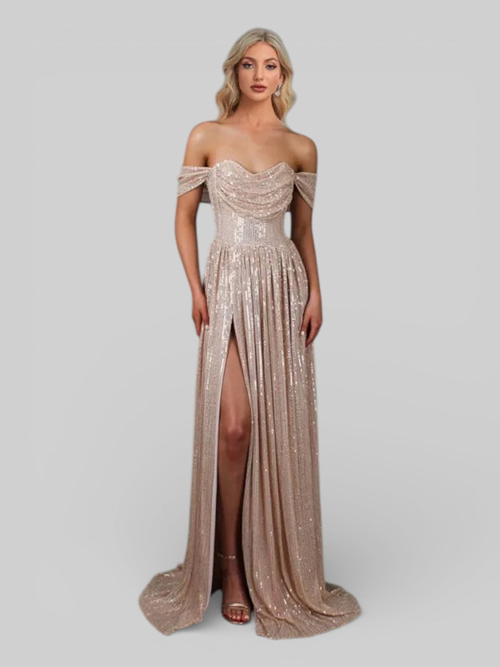 Vestido Longo Lantejoulas Boulevard - Aurea Dress