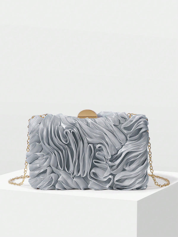 Bolsa de Festa Clutch de Luxo Franzido Paris - Aurea Dress