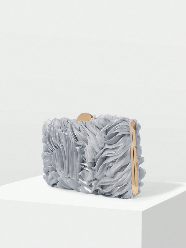 Bolsa de Festa Clutch de Luxo Franzido Paris - Aurea Dress