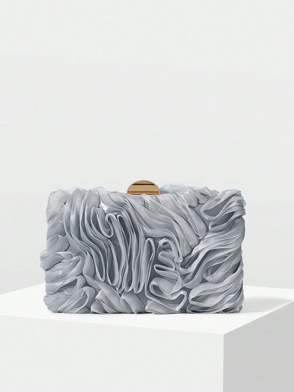 Bolsa de Festa Clutch de Luxo Franzido Paris - Aurea Dress