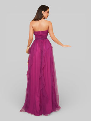 Vestido de Festa Tomara que Caia Camadas Cascata - Aurea Dress