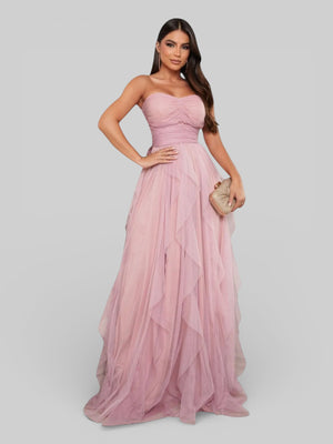 Vestido de Festa Tomara que Caia Camadas Cascata - Aurea Dress
