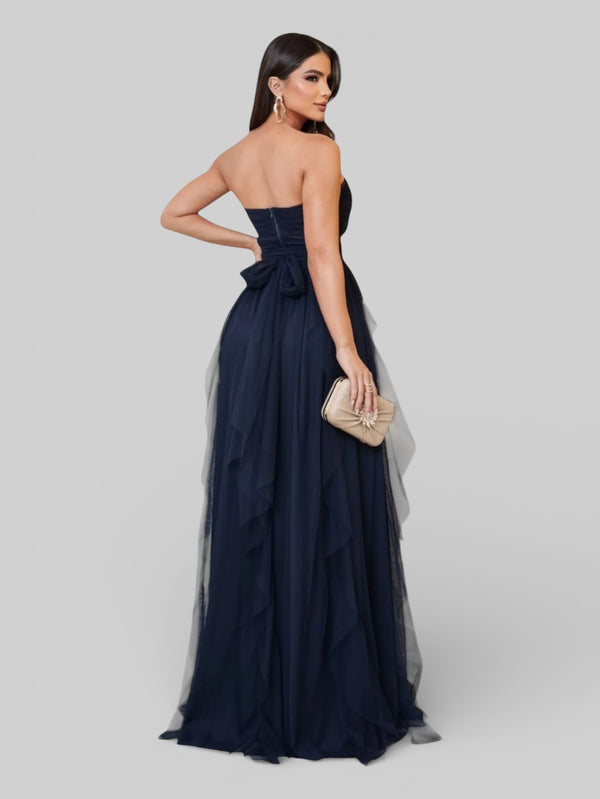Vestido de Festa Tomara que Caia Camadas Cascata - Aurea Dress