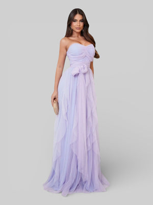 Vestido de Festa Tomara que Caia Camadas Cascata - Aurea Dress