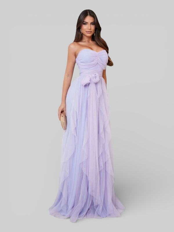 Vestido de Festa Tomara que Caia Camadas Cascata - Aurea Dress