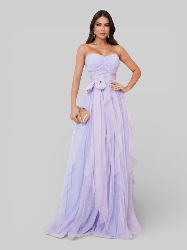 Vestido de Festa Tomara que Caia Camadas Cascata - Aurea Dress