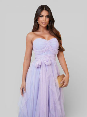 Vestido de Festa Tomara que Caia Camadas Cascata - Aurea Dress