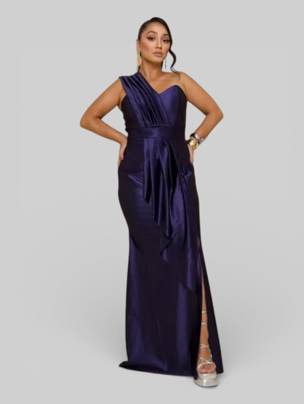 Vestido Longo de Festa Acetinado Corolla - Aurea Dress