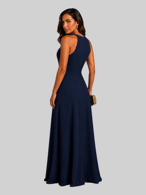 Vestido de Festa Longo Ornamento Aurea