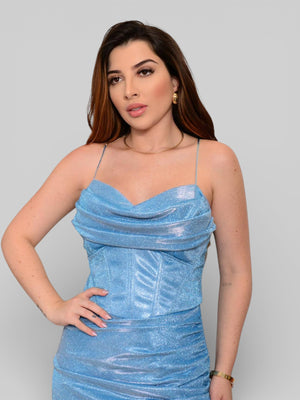 Vestido Longo de Festa com Fenda Exclusive - Aurea Dress