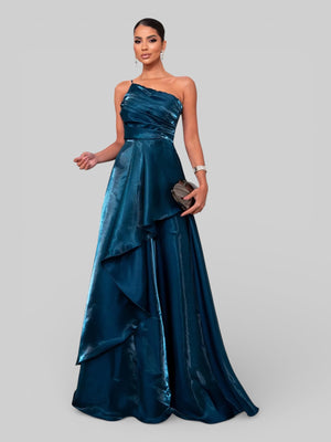 Vestido de Festa Nula Manga Zibeline Glow Dandara - Aurea Dress