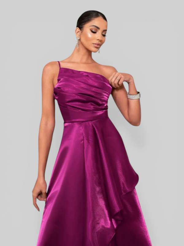 Vestido de Festa Nula Manga Zibeline Glow Dandara - Aurea Dress