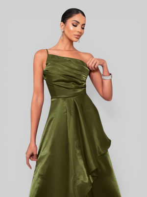 Vestido de Festa Nula Manga Zibeline Glow Dandara - Aurea Dress