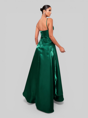 Vestido de Festa Nula Manga Zibeline Glow Dandara - Aurea Dress