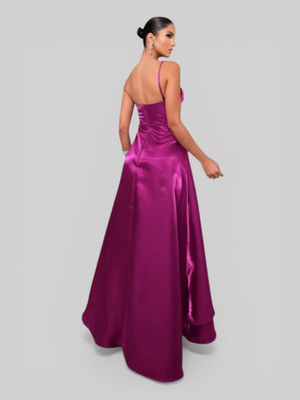 Vestido de Festa Nula Manga Zibeline Glow Dandara - Aurea Dress
