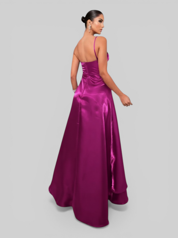 Vestido de Festa Nula Manga Zibeline Glow Dandara - Aurea Dress