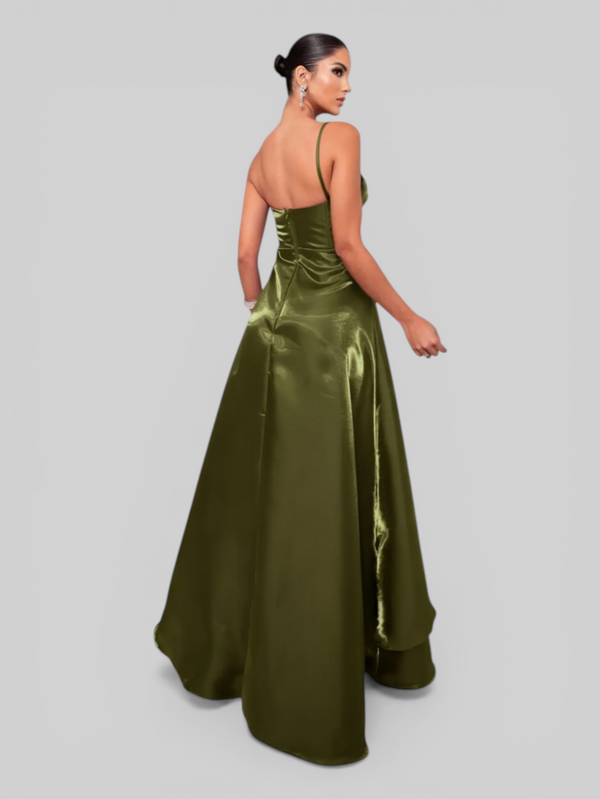 Vestido de Festa Nula Manga Zibeline Glow Dandara - Aurea Dress