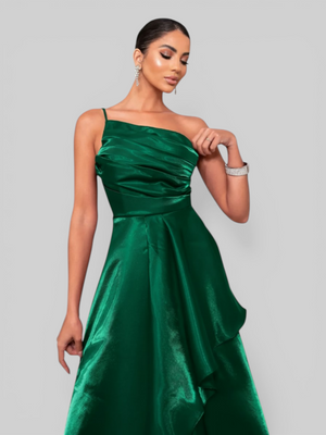 Vestido de Festa Nula Manga Zibeline Glow Dandara - Aurea Dress