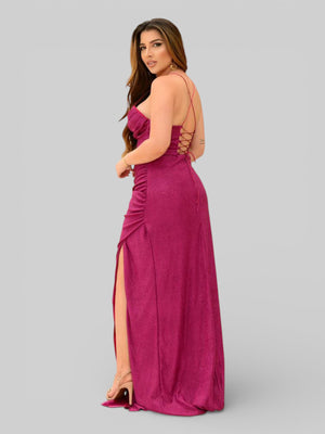 Vestido Longo de Festa com Fenda Exclusive - Aurea Dress