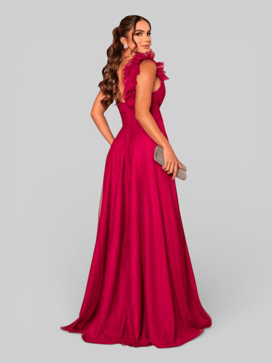 Vestido de Festa Tule com Brilho Glaucia - Aurea Dress