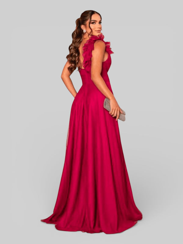 Vestido de Festa Tule com Brilho Glaucia - Aurea Dress