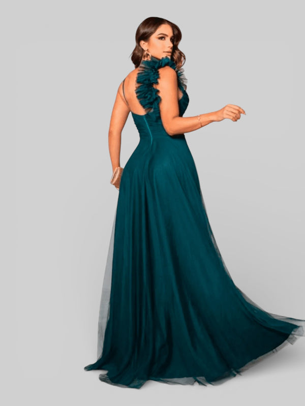 Vestido de Festa Tule com Brilho Glaucia - Aurea Dress
