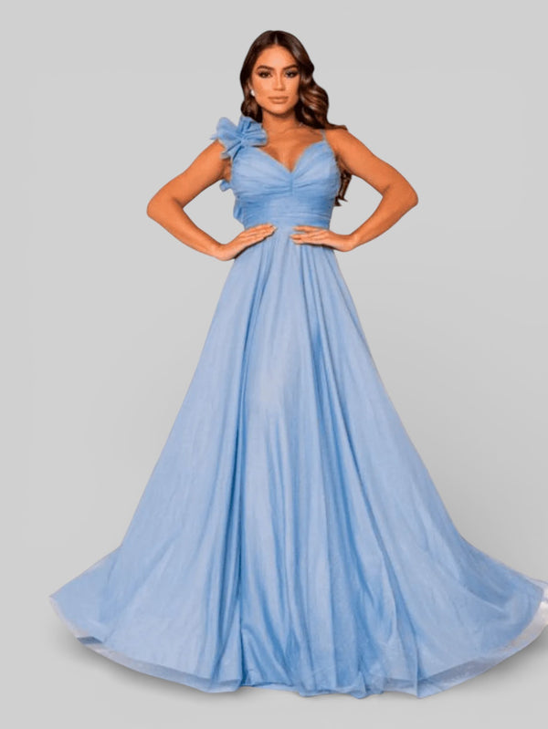 Vestido de Festa Tule com Brilho Glaucia - Aurea Dress