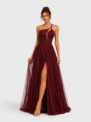 Vestido de Festa Super Luxo com Apliques Dubai