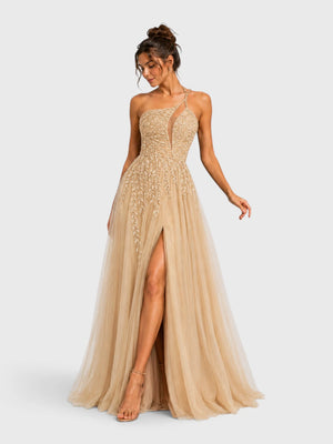Vestido de Festa Super Luxo com Apliques Dubai