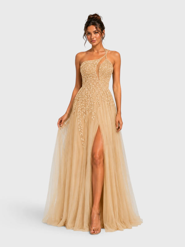 Vestido de Festa Super Luxo com Apliques Dubai