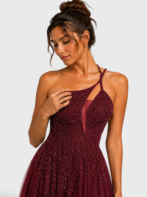 Vestido de Festa Super Luxo com Apliques Dubai