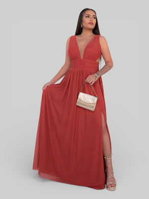 Vestido Longo de Festa com Fenda Emporio - Aurea Dress