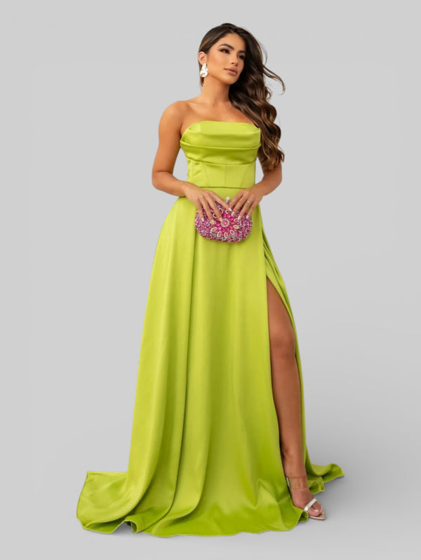 Vestido Longo de Festa com Fenda Equador - Aurea Dress