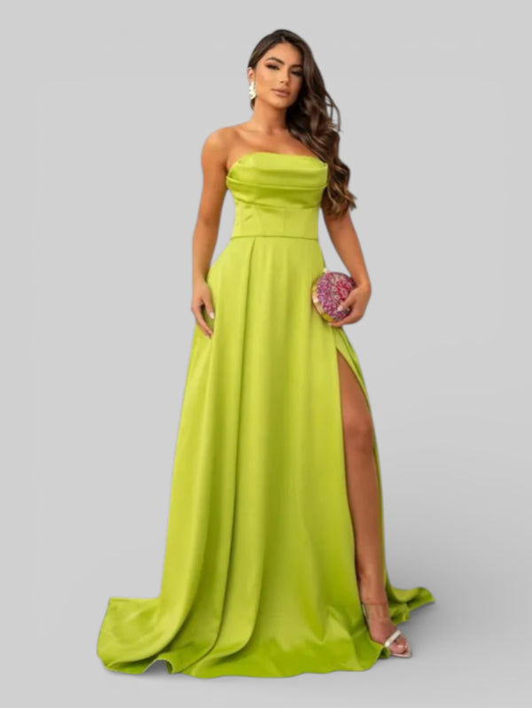 Vestido Longo de Festa com Fenda Equador - Aurea Dress