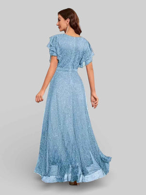 Vestido de Festa com Apliques Noruega