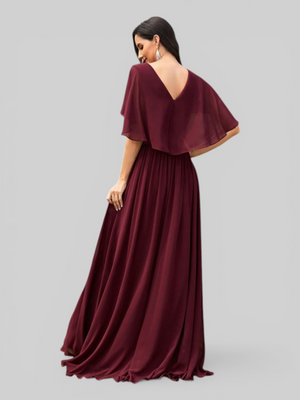 Vestido de Festa Longo Bordado Fluidez