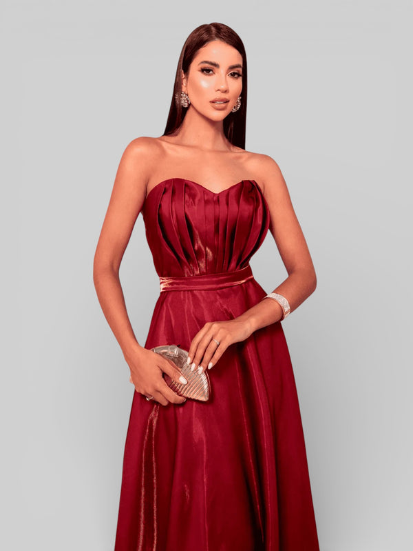 Vestido de Festa Luxo sem Alças Zibeline Glow - Aurea Dress