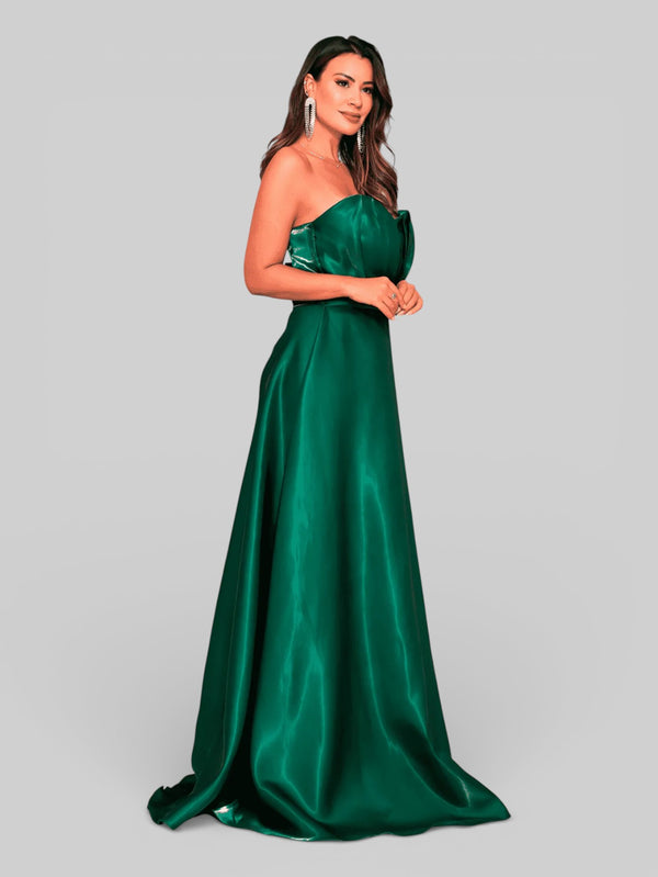 Vestido de Festa Luxo sem Alças Zibeline Glow - Aurea Dress