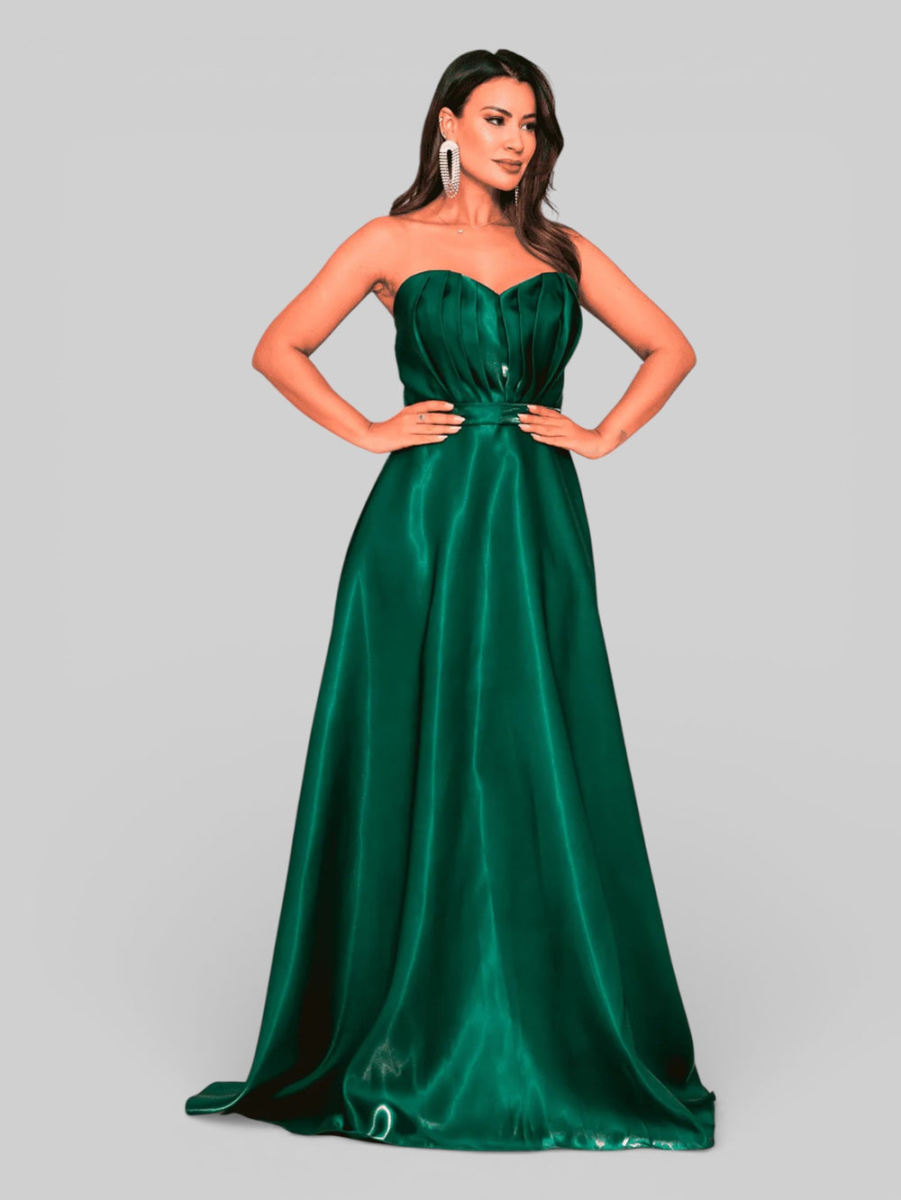 Vestido de Festa Luxo sem Alças Zibeline Glow - Aurea Dress