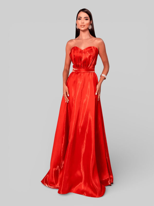 Vestido de Festa Luxo sem Alças Zibeline Glow - Aurea Dress