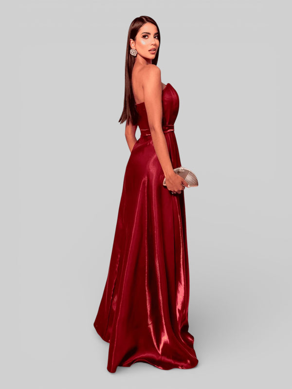 Vestido de Festa Luxo sem Alças Zibeline Glow - Aurea Dress