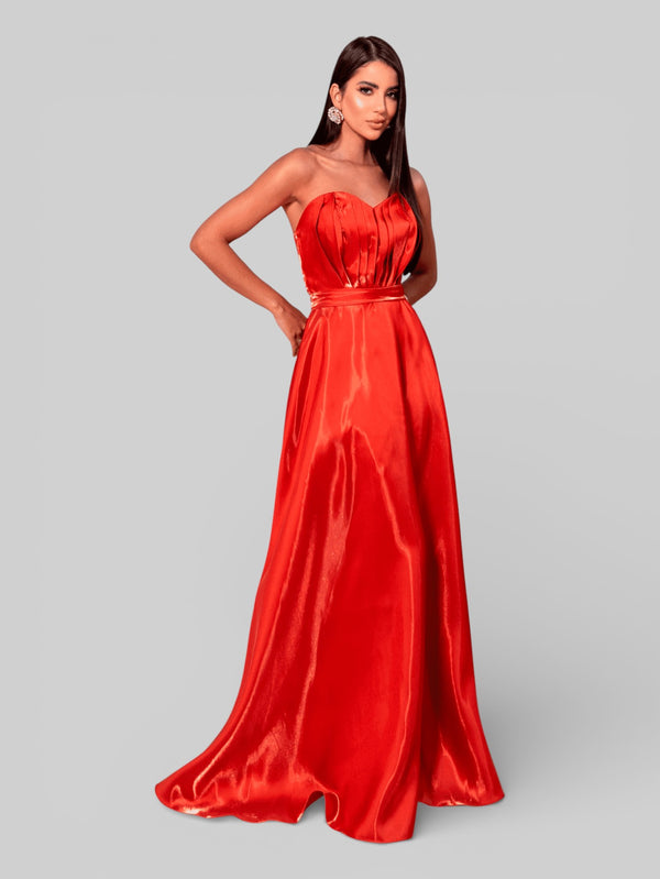 Vestido de Festa Luxo sem Alças Zibeline Glow - Aurea Dress