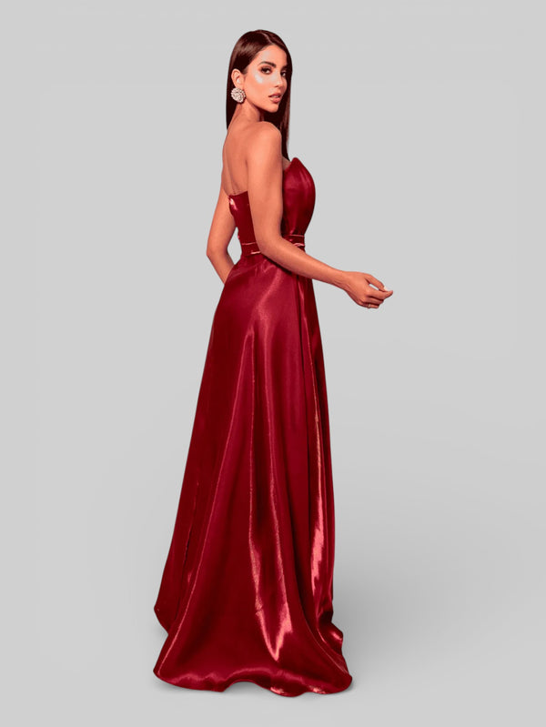 Vestido de Festa Luxo sem Alças Zibeline Glow - Aurea Dress
