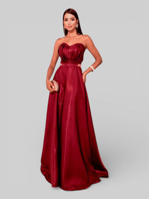 Vestido de Festa Luxo sem Alças Zibeline Glow - Aurea Dress