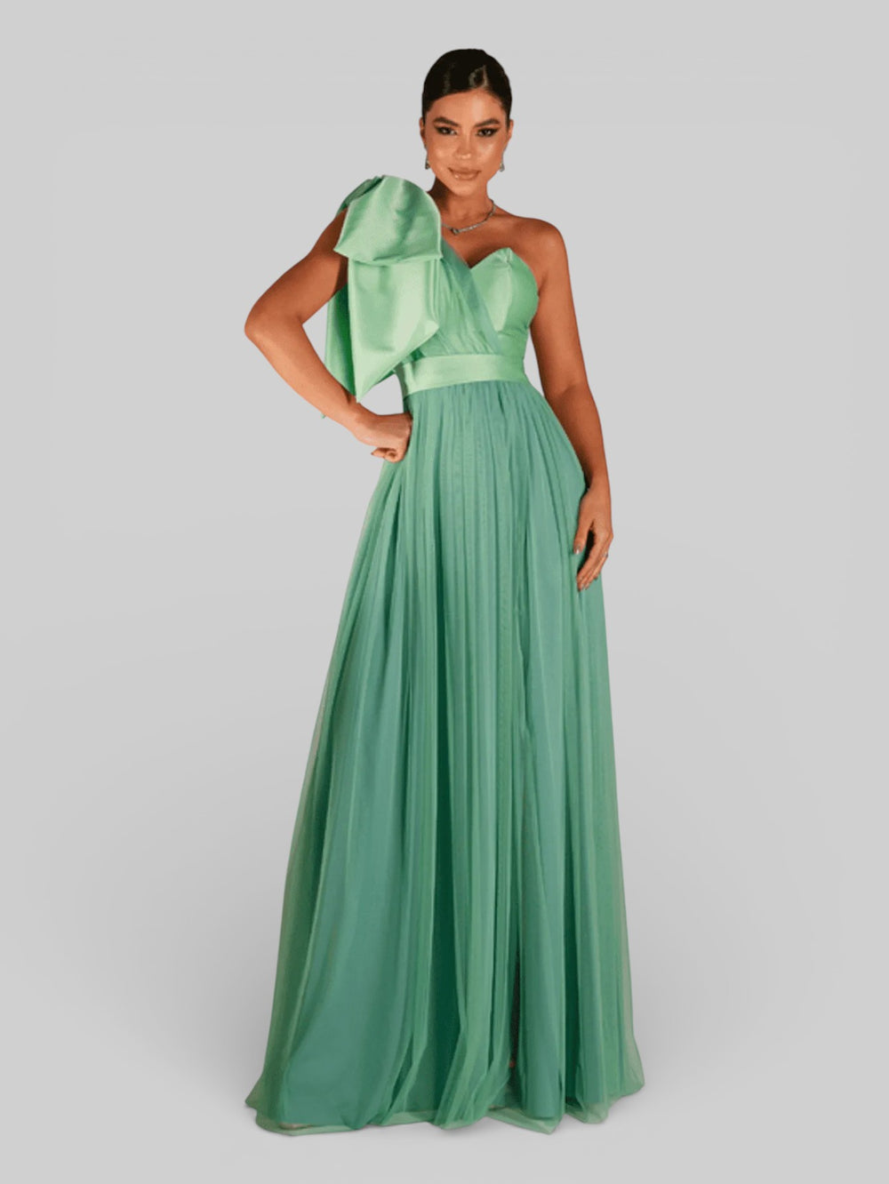Vestido de Festa Um Ombro Só Tule Aurea Dress - Aurea Dress