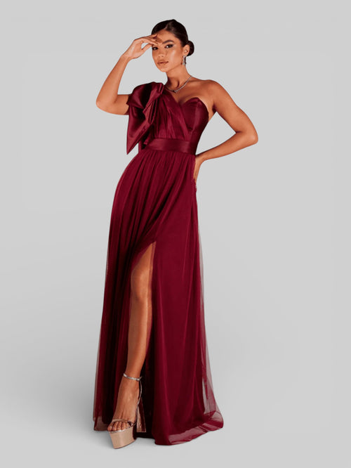 Vestido de Festa Um Ombro Só Tule Aurea Dress - Aurea Dress
