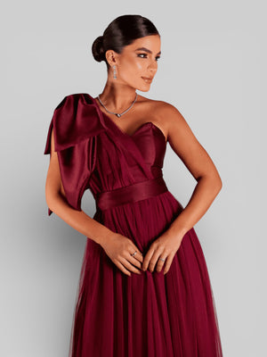 Vestido de Festa Um Ombro Só Tule Aurea Dress - Aurea Dress