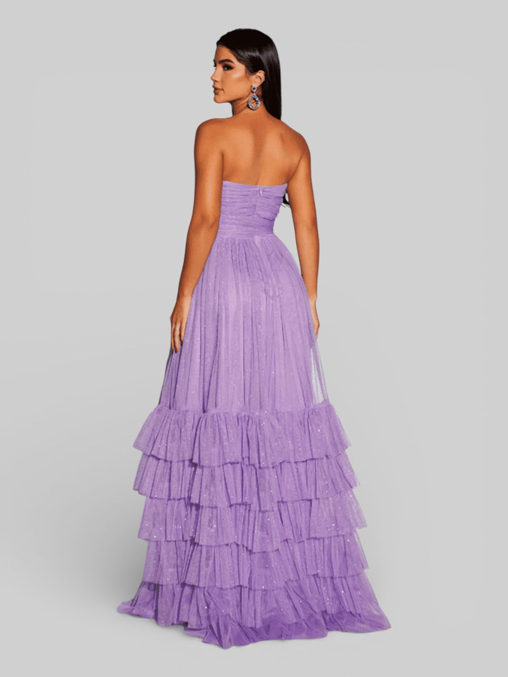 Vestido de Festa Tomara que Caia com Brilho Luma