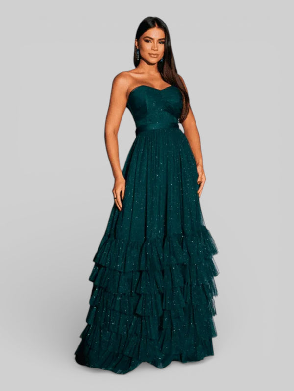 Vestido de Festa Tomara que Caia com Brilho Luma - Aurea Dress